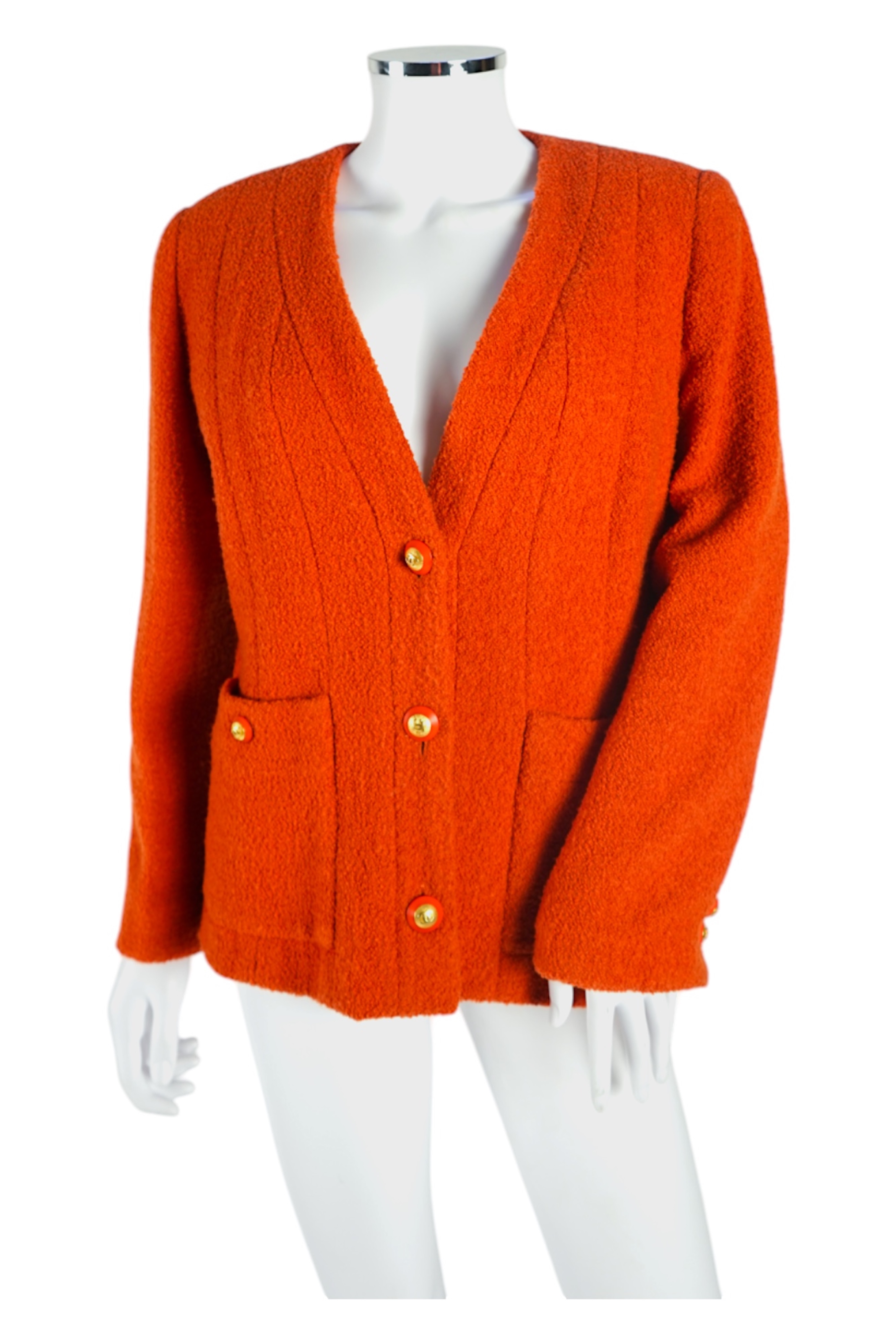 A Chanel lady's orange jacket, EU 44